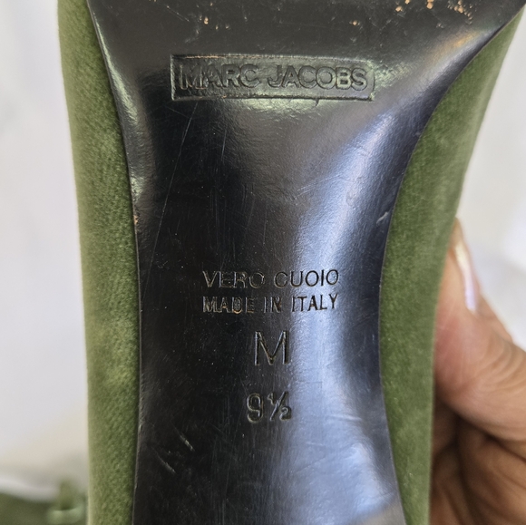 Marc Jacobs green velvet leather shoes pumps 9.5 - Picture 11 of 14